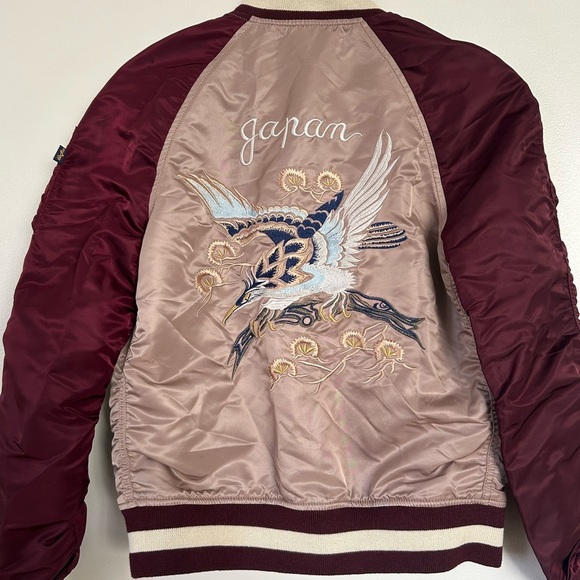 Alpha Industries Reversible Souvenir Limited Edition Eagle Japan Jacket Size XS - Picture 7 of 15